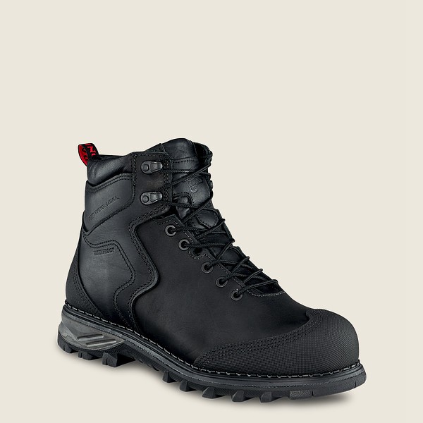 Botas de Seguridad Red Wing Hombre Negros - Burnside - 6-Inch Waterproof Toe - 184-PYJZIB